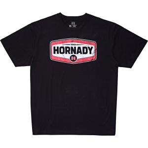 Hornady 99607M Hornady Black Cotton Short Sleeve Medium, Graphic Tee