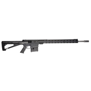 Great Lakes GL10LA300SSBLK AR-10 300 Win Mag 5+1 24 Stainless Threaded Barrel, Black Pic Rail Aluminum Receiver, 20 M-LOK Handguard, Black Hogue OverMolded Stock, Mil-Spec Grip, Right Hand, Rifle