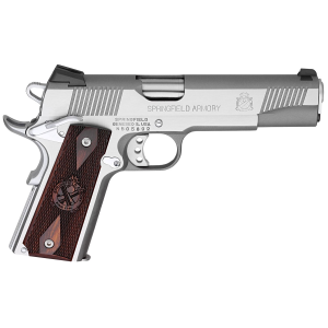 Springfield Armory PX9151LCA 1911 Loaded *CA Compliant 45 ACP 7+1 5 in Stainless Match Grade Barrel, Serrated Slide & Frame w/Beavertail, Crossed Cannon Cocobolo Grip, Pistol