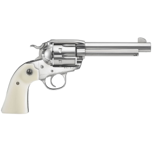 Ruger 5130 Vaquero 357 Mag/38 Special 6rd 5.50 in High Gloss Barrel, Cylinder & Frame, Simulated Ivory Grip, Transfer Bar Safety, Bisley Style Hammer , Revolver