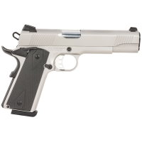 Tisas 10100532 1911 Duty 45 ACP 8+1 5 in Black Steel Barrel, Stainless Serrated Slide, Satin Stainless SS Frame w/Beavertail, Pistol