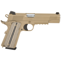 Tisas 10100505 1911 Duty 45 ACP 8+1 5 in Black Steel Barrel, FDE Cerakote Serrated Steel Slide, FDE Cerakote Steel Frame w/Beavertail, Pistol
