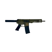 Great Lakes Firearms GL15223SSPODG AR-15 223 Wylde 30+1 7.50 in Stainless Threaded Barrel, 7.13 in M-LOK Handguard, OD Green Cerakote Aluminum Picatinny Rail Receiver, Black Synthetic Buffer Tube, Mil-Spec Grip, Right Hand, Pistol