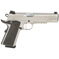 Tisas 10100533 1911 Duty 45 ACP 8+1 5 in Black Steel Barrel, Stainless Serrated Slide, Satin Stainless Steel Frame w/Accessory Rail & Beavertail, Pistol