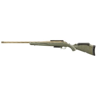 Ruger American Generation II, Predator, Bolt Action Rifle, 243 Winchester, 22 in Spiral Fluted Barrel, 1:9 Twist, Threaded 5/8x24, Muzzle Brake, Cerakote Finish, Burnt Bronze, Green Splatter Synthetic