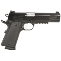 Tisas 10100529 1911 Duty 45 ACP 8+1 5 in Black Steel Barrel, Black Serrated Steel Slide, Black Cerakote Steel Frame w/Accessory Rail & Beavertail, Pistol