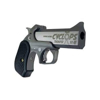 Bond BACY Cyclops Thumper 50 AE 1rd Shot 4.25 Black/SS Barrel, Black Rough & Tumble Frame, Black B6 Resin Grips, Break-Action Handgun