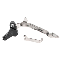ZEV FFTPROBAR5GBB Pro Trigger BAR Kit Black Hardcoat Anodized Flat Triggert Compatible w/Gen5 Glock 17/19/19X/26/34