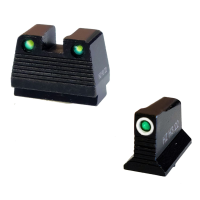 Hi-Viz N2 Co-Witness Sight, For Glock MOS 9MM/40S&W/357SIG, .430 in Height, Green With White Ring Outline Front, Green Tritium Rear GMNG21-2