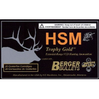 HSM 257WBY115 Trophy Gold Extended Range 257 Wthby Mag 115 gr Berger Hunting VLD Match 20 Per Box/ 20 Case Centerfire, Rifle Ammunition