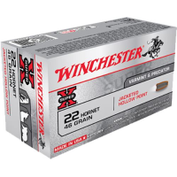 Winchester X22H2 Super X 22Hornet 46gr Jacketed Hollow Point 50 Per Box/10 Case Centerfire, Rifle Ammunition