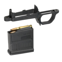Magpul MAG497BLK Bolt Action Mag Well Hunter 700 Stock Made of Polymer w/ Black Finish Includes PMAG5 7.62 AC, Magazine