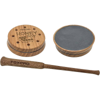 Foxpro HPSLATE Honey Pot Friction Call Attracts Turkeys, Natural Honey Locust Wood/Slate