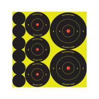 Birchwood Casey Shoot-N-C Target, Round Bullseye, Assortment Kit,72-1 in, 36-2 in, and 24-3 in Targets BC-34608