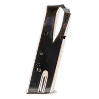 Mec-Gar MGBRHP13N Standard 13rd 9mm Luger Fits Browning Hi-Power/Springfield SA-35 Nickel Carbon Steel, Magazine
