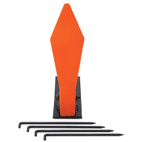 Champion Targets 44886 .22 Diamond Pop-Up Target Rimfire, Rifles Orange Steel Diamond Standing Includes Ground Stakes