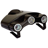 Cyclops CYCHC1W Orion Hat Clip Light 17.5 Lumens Green/White/UV LED Bulb Black Clip-On Headlamp