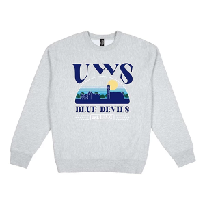 Uscape UW-Stout Blue Devils USCAPE Crew Medium Grey Heather
