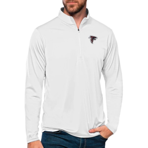 Antigua Atlanta Falcons Antigua Tribute Long Sleeve 1/4 Zip Large White
