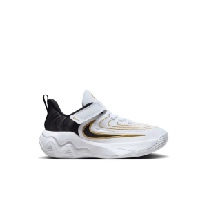 Scheels Kids' Nike Giannis Immortality 4 Basketball Shoes Little 12Y Regular White/Black/Metallic Gold