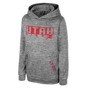 Scheels Utah Utes Colosseum Kids Hoodie XLarge Heather Grey