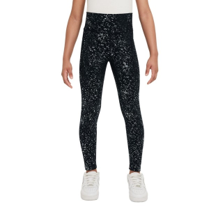 Scheels Girls' Nike One Dri-FIT Shine Leggings XLarge Black/Metallic Silver
