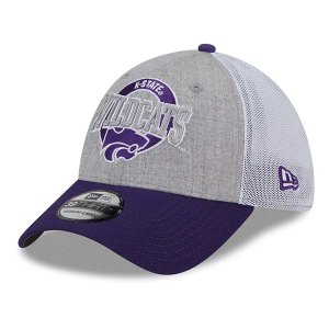 Scheels Kansas State Wildcats New Era 39Thirty Heather Flexfit Hat M/L Heather Grey