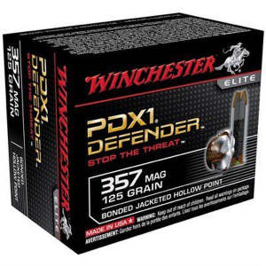 Winchester PDX1 Defender 357 Mag 125gr JHP 20/bx Handgun Ammunition