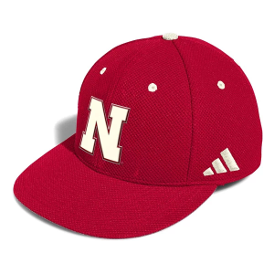 Scheels Nebraska Cornhuskers adidas Red/Cream Replica Baseball Fitted Hat 7 1/4 Red/Cream