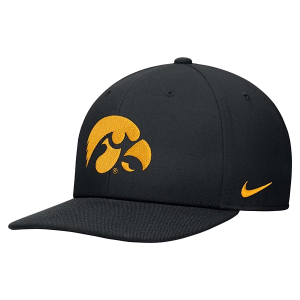 Scheels Iowa Hawkeyes Nike Iowa Flatbill Hat Kids' Adjustable Hat One Size Black