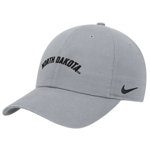 Scheels North Dakota Fighting Hawks Nike North Dakota Campus Hat Kids' Adjustable Hat One Size Grey