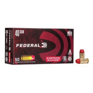 Federal Syntech Range TSJ Flat Nose Handgun Ammunition