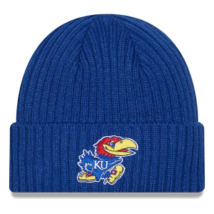 Scheels Kansas Jayhawks New Era Classic Knit Kids' Beanie One Size Blue