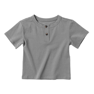 Scheels Little Bipsy Jersey Henley Baby 3/6 mo. Grey Heather