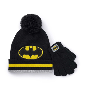 Scheels Kids' Berkshire Batman Pom Beanie Set
