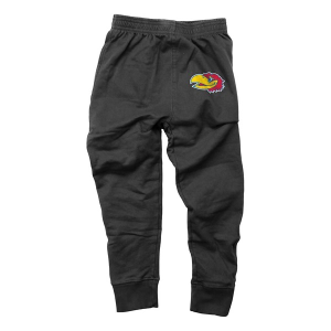 Wes And Willy Kansas Jayhawks Wes and Willy Special Kids' Joggers Medium Black