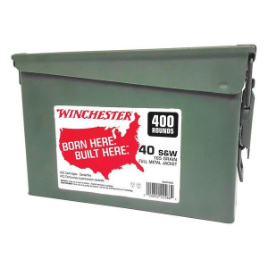 Winchester Ammo 40SW 165 gr FMJ 400rd Can Handgun Ammunition