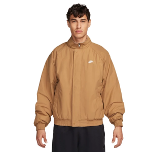 Scheels Men's Nike Club Fleece Futura Softshell Jacket Small Flax/White