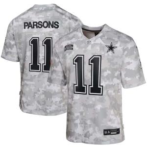 Scheels Dallas Cowboys Micah Parsons #11 Nike 2024 Salute To Service Kids' Jersey Medium White