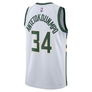 Scheels Milwaukee Bucks Giannis Antetokounmpo #34 Nike 2022 Association Edition Jersey Large White