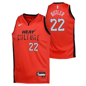 Scheels Kids' Miami Heat Jimmy Butler #23 Nike 2024 City Edition Jersey XLarge Red