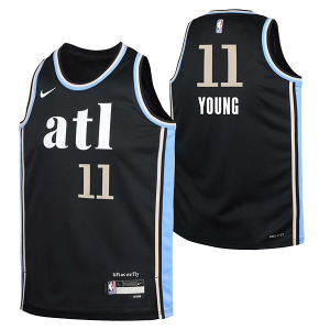 Scheels Kids' Atlanta Hawks Trae Young #11 Nike 2023 City Edition Jersey XLarge Black