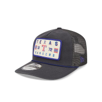 Texas Rangers New Era Washed Graphite 19TWENTY Trucker Snapback Hat One Size Grey