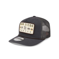 San Diego Padres New Era Washed Graphite 19TWENTY Trucker Snapback Hat One Size Grey