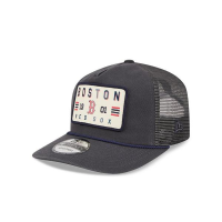 Boston Red Sox New Era Washed Graphite 19TWENTY Trucker Snapback Hat One Size Grey