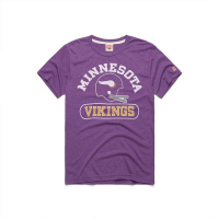 Minnesota Vikings HOMAGE Retro Helmet T-Shirt Large Purple