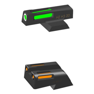 HIVIZ Tritium/Fiber Optic Sight for Springfield Green w/White Front Ring