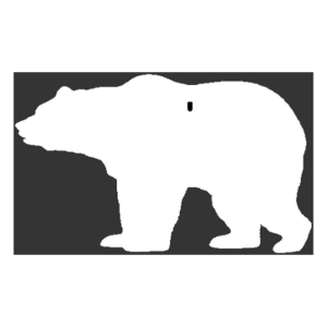 JC Steel Mini-Bear 3/8" Thick Slotted Hook Target