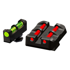 HIVIZ Interchangeable Fiber Optic Front and Rear Target Sight Set