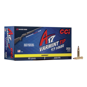 CCI A17 Varmint Tip 17 HMR Rimfire Ammunition 200 Round Box